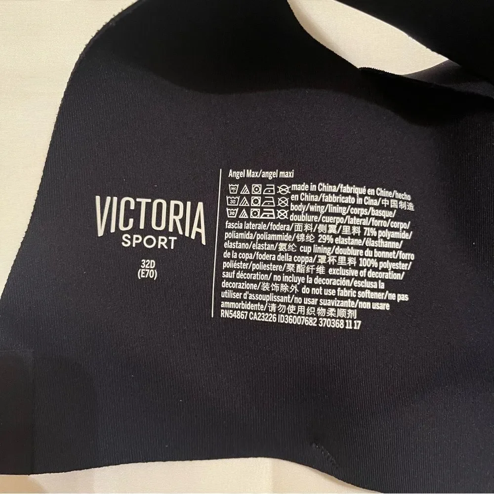 Victoria Sport Victoria’s Secret Navy Blue Angel Max Sports Bra Size 32D Workout